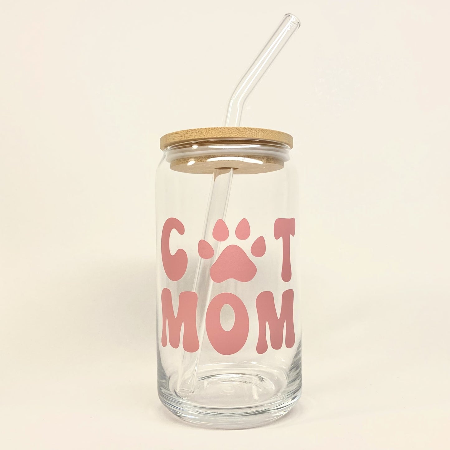 Cat Mom Glass