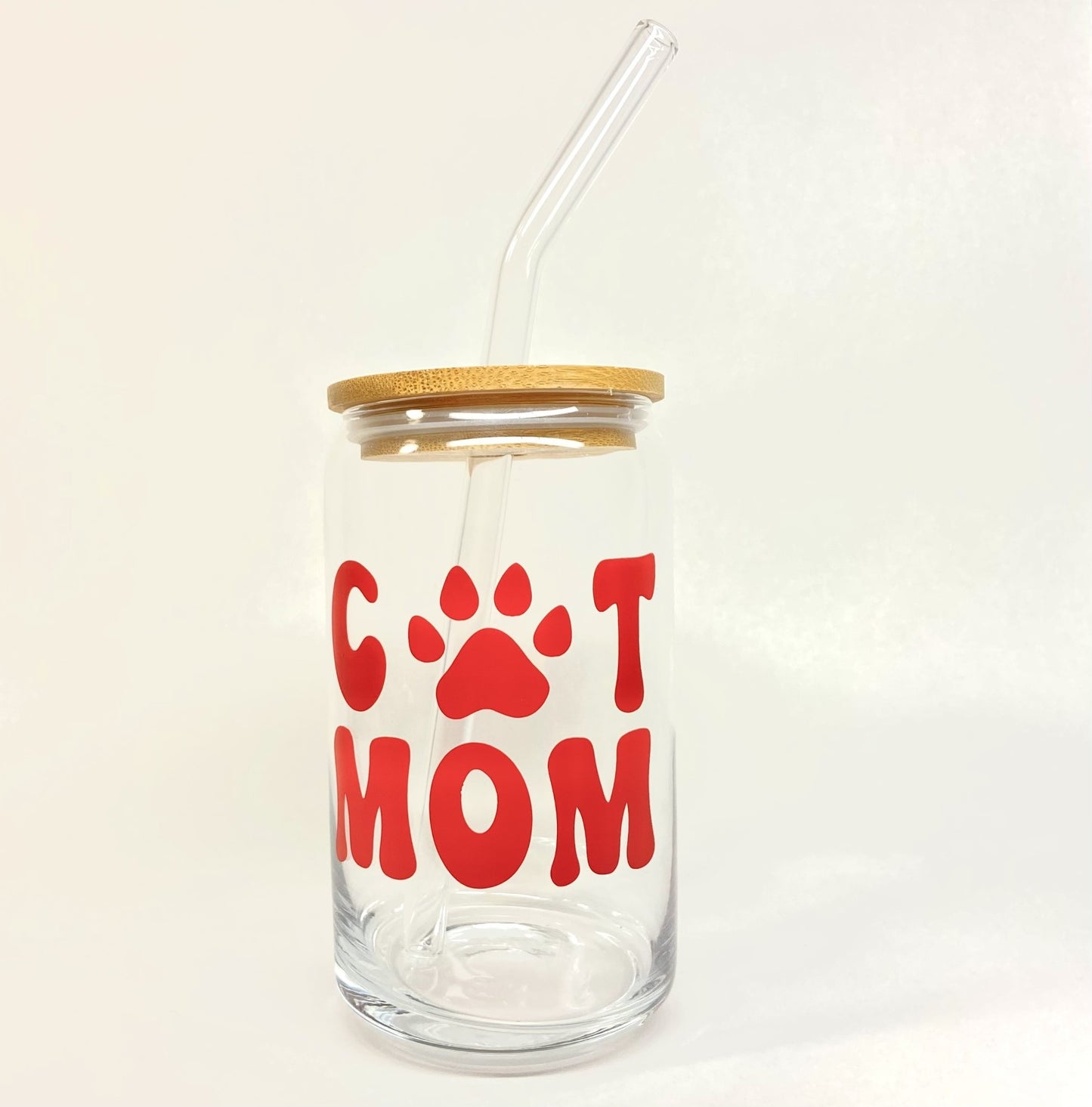 Cat Mom Glass