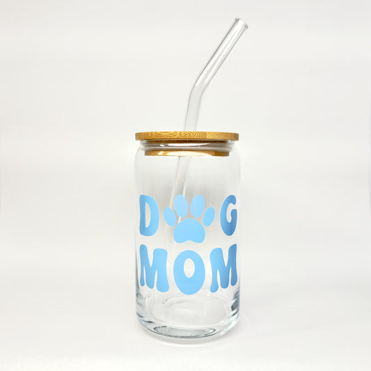 Dog Mom Glass